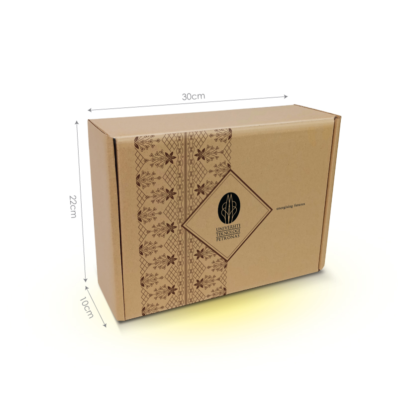RU00060_UTP Floral Weave Brown Pizza Box_30cm(L) x 22cm(W) x 10cm(H) - Image 4
